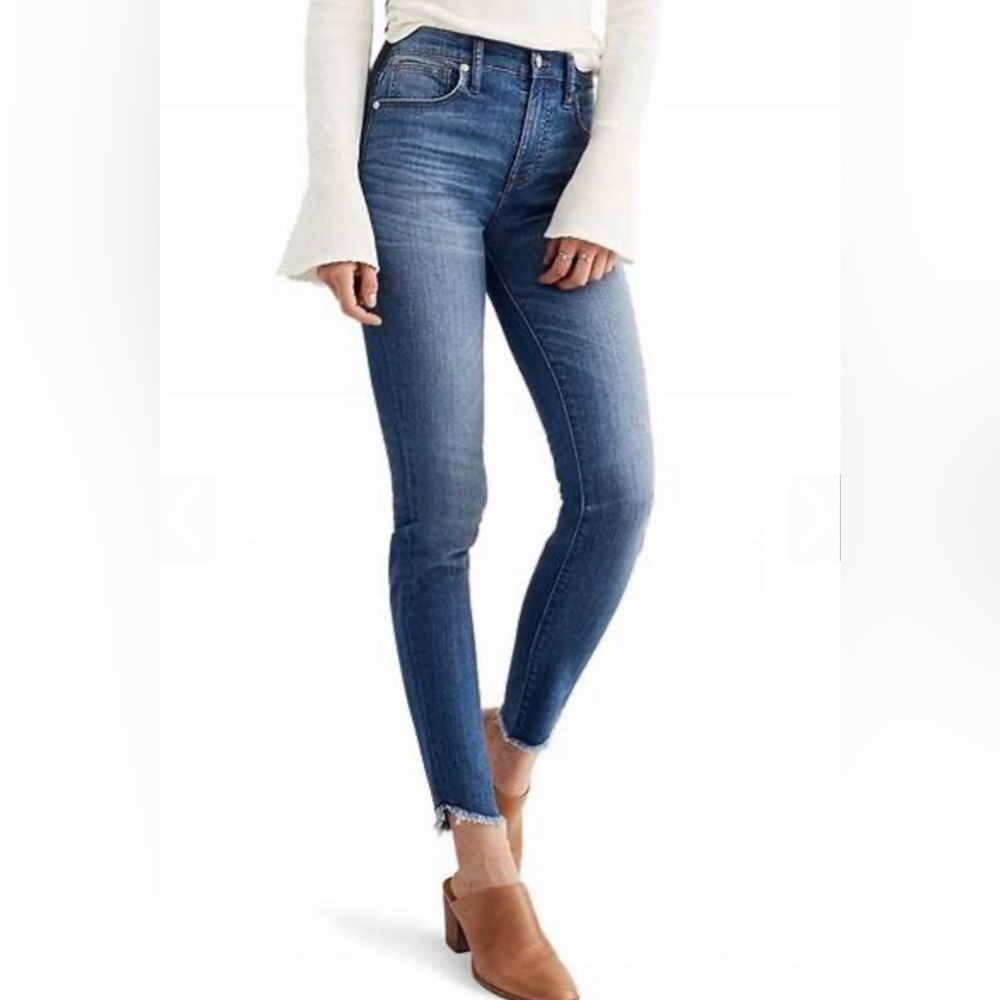 Madewell Women’s 10” High Rise Skinny Raw Hem Denim Stretch Jeans Style H5206 28